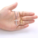 Cross Necklace for Women 14K Gold Filled Stainless Steel Small Cross Pendant