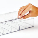 Plastic Hard Shell Stackable Eyeglass Case Storage Organizer, Hinged Lid