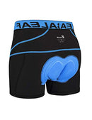 BALEAF Men's Padded Bike Shorts Cycling Underwear 3D Padding Mountain Biking Bicycle Liner Shorts (Blue, M)