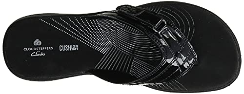 Women's Breeze Sea Flip-Flop, Black Synthetic Patent