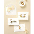 Wedding Day Cards Set, Gold Foiled to My Bride and to My Groom Wedding Vow Card