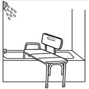 Carex Tub Transfer Bench -Shower Chair Transfer Bench with Height Adjustable Legs