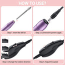 Portable Electric Nail Drill, Compact Efile Electrical Professional Nail File Kit for Acrylic