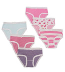 Girls Multi Stripe / Butterfly Print - Tagless Briefs Underwear