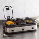 Commercial Stainless Steel 3x2.5QT Triple Slow Cooker