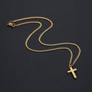 Cross Necklace for Women 14K Gold Filled Stainless Steel Small Cross Pendant