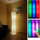 61" Soft Light Floor Lamp,LEONC RGB Color Changing LED Tyvek Fabric Shade