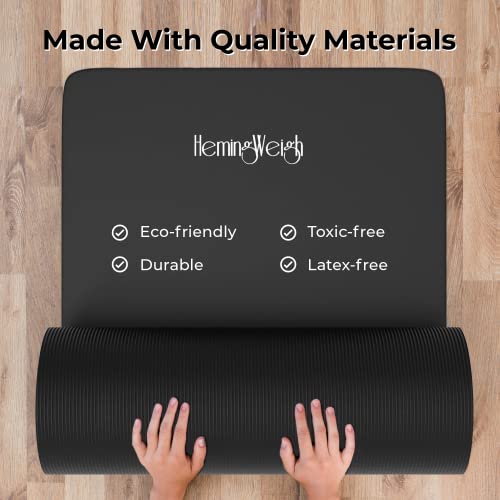 1 inch Thick Yoga Mat, Extra Thick, Non Slip Exercise Mat for Indoor and Outdoor Use