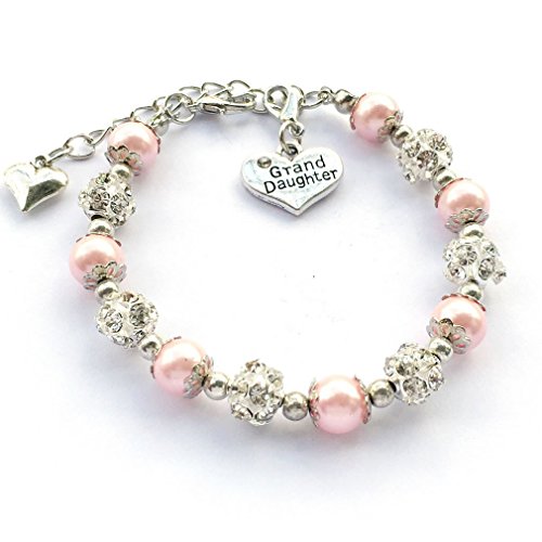 Pink Color Gift for Granddaughter Bracelet Jewelry