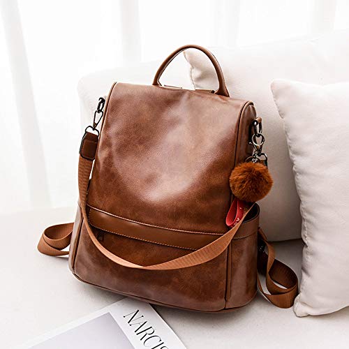 Women Backpack Purse PU Leather Anti-theft Casual Shoulder Bag