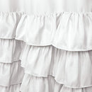 White Allison Ruffle Curtains-Window Panel Drapes Set 84" x 40", 84 in L