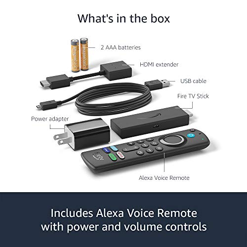 Fire TV Stick (3rd Gen) with Alexa Voice Remote (includes TV controls)