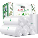 330 Counts Strong Trash Bags Garbage Bags by Teivio, Bathroom Trash Can Bin Liners