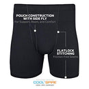 Large Black Men's Covered Waistband Boxer Briefs Multipack (5-Pack)