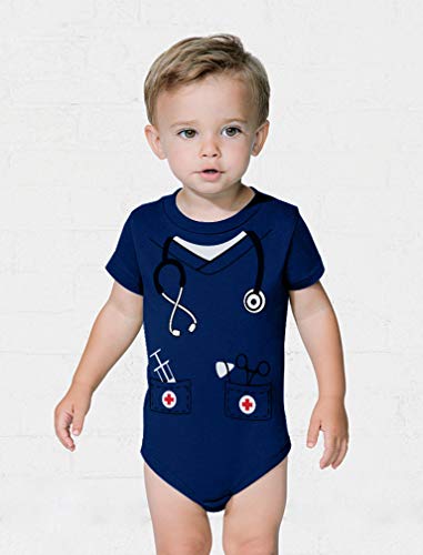 Tstars Infant Doctor Nurse Physician Halloween Easy Costume Cute Baby Bodysuit