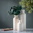 Sullivans Ceramic Vase Set - 3 Small Vases, Rustic Home Decor, Modern Farmhouse; Ideal Shelf Décor, Table Décor, Bookshelf, Mantle, Entryway- Distressed White (CM2333)