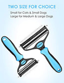 2 in 1 Deshedding Tool & Undercoat Rake Dematting Comb for Mats  Removing