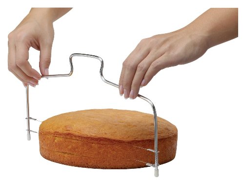 Adjustable 2-Wire Layer Cake Cutter and Leveler, Stainless Steel