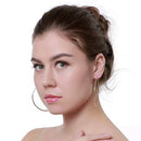 Dainty 70mm 14K Yellow Gold Silver Big Large Hoop Earrings Sensitive Ears