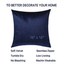 Velvet Soft Decorative Square Throw Pillow Cover Case Set