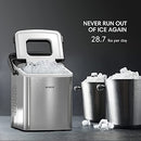 NOVETE Portable Ice Maker for Countertops, Ice Ready in 6 Minutes, 28.7 lb Ice