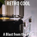50's Retro Bluetooth Record Player & Multimedia Center with Built-in Speakers