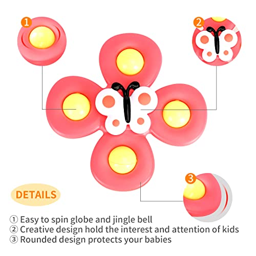 3PCS Suction cup spinner toys for 1 2 Year old boys|baby toys 12-18 months