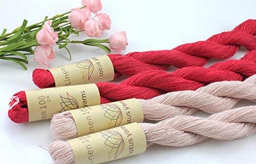 100% Natural Linen Lace Weight Hand Knitting Crochet Yarn 150g Cool and Comfortable