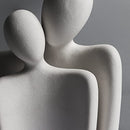 WANCHIY Modern Home Decor Lover Statues- 10'' Porcelain Sculptures for Shelf and Table Decor, Affectionate Couple Art Ceramic Sculpture- Romantic Figurine for Home, Bedroom, Livingroom, Office Decor