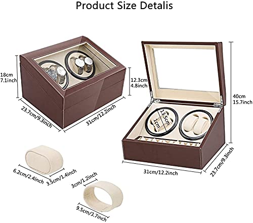 Automatic Watch Winder Display Box, 4+6 Leather Rotating Display Box