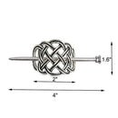 2 Pcs Silver Celtic Hair Slide Hairpins Hair Accessories Hair Clips, Creative Hair Barrette