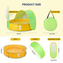 Baby Beach Tent, Portable Sun Shelter Baby Pool Tent, Kids Ball Pit Tent Paddling Pool