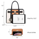 Women Designer Handbags and Purses Two Tone Fashion Satchel Bags Top Handle