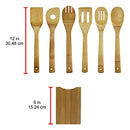Bamboo Cooking Utensil Set, 12 Inch, Natural