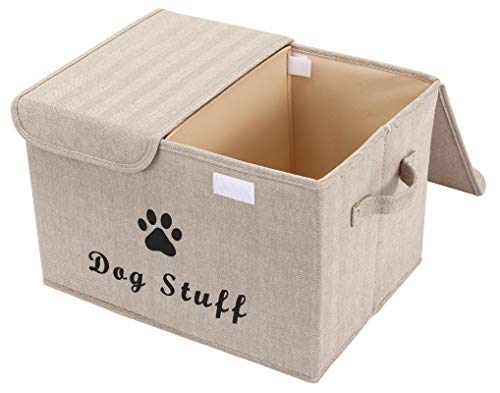 Large Dog Toys Storage Box Canvas Storage Basket Bin Organizer with Lid