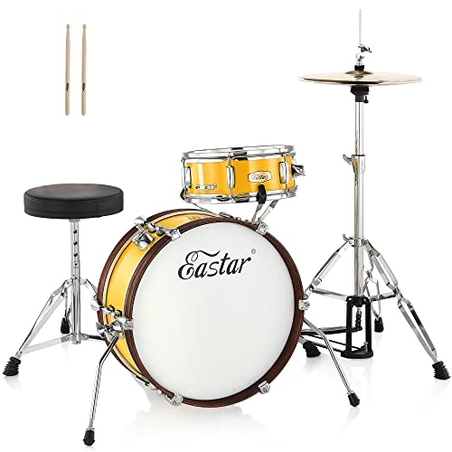 2-Piece Travel Drum Kit with 18" bass and 10" snare for Beginners Juniors