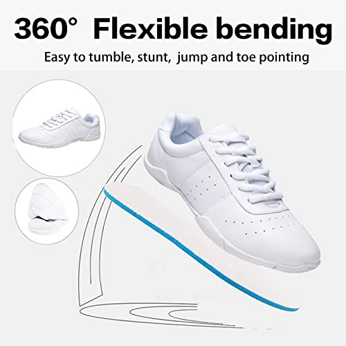 Cheer Shoes for Women White Cheerleading Shoe for Girls Sport Walking Competition