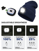 Unisex Beanie Hat with Light for Kids, USB Rechargeable Hands Free LED Headlamp Hat