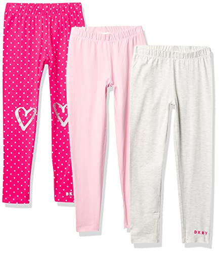 Girls' 3-Pack Legging Set|Multipack, Athletic/Casual, Pink Berry, 2T