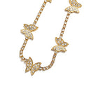 Butterfly Anklet Bracelet for Women Teen Girls, Real Gold Plated