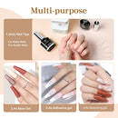 4 in 1 Nail Glue Gel and Nail Prep Dehydrate Gel Nail Kit Easy Nail Extension Gel Set