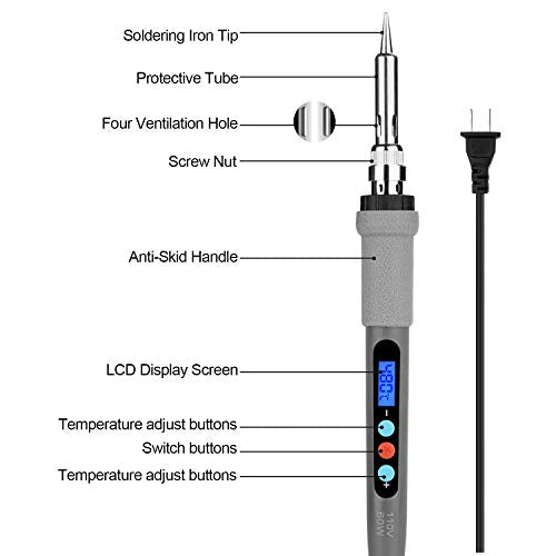 Welding Soldering Iron with Thermostatic Digital-Controlled and LCD Screen Display