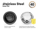 Select Stainless Rice Cooker & Warmer with Uncoated Inner Pot, 6-Cup(cooked)