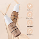 Foundation Makeup Naturally Liquid Foundation Full Coverage Mattle Oil-Control Concealer