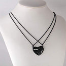 Father and Son Heart Matching Necklace Set for 2
