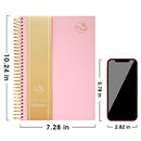 Hardcover Spiral Notebook 150 Sheets 3 Subject Large College Ruled Notebook