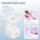 Nail Tips and Glue Gel Kit, Gel x Nail Kit 4 in 1 Nail Glue Gel, Ultra-Portable LED Nail Lamp