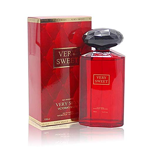 VERY SWEET PERFUME for Women, Alternative to VERY SEXY by VICTORIAS SECRET, Eau de Parfum , Perfect Gift, Floral Notes, 3.4 Fl.Oz with a NovoGlow Suede Pouch Included