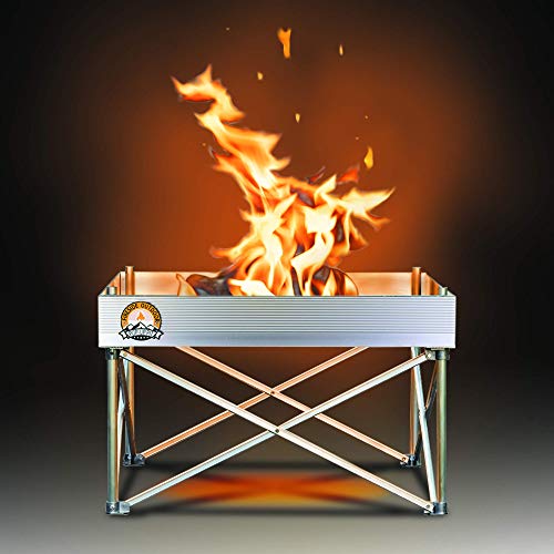 Pop-Up Fire Pit | Portable and Lightweight | Never Rust Fire Pit | Heat Shield NOT Included