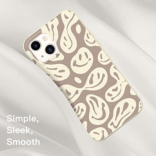 Phone Case for iPhone 12/12 Pro,White Liquid Silicone Girly Cases,Cartoon Soft Gel Rubber
